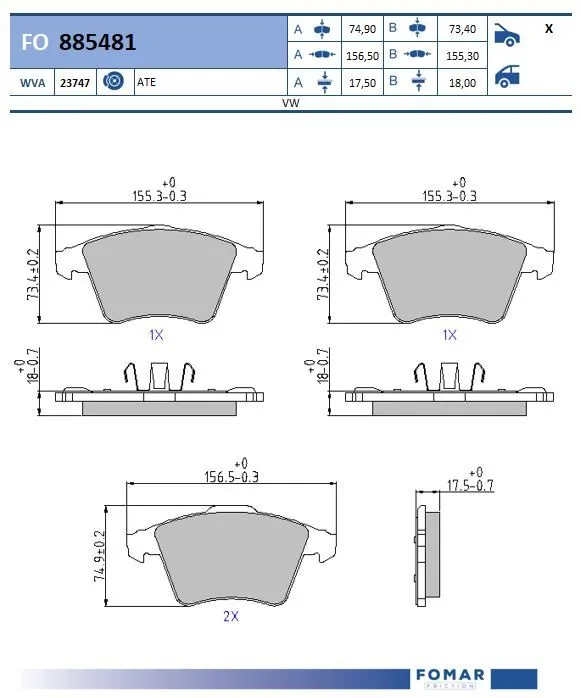 Brake Pad Set, disc brake